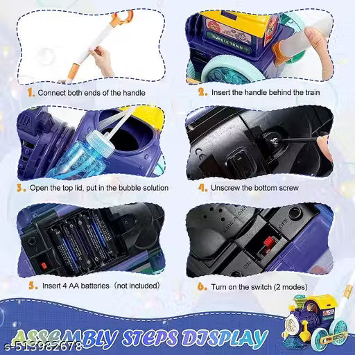 Magical Bubble Train Toy – Battery Operated Locomotive with Lights & Sounds