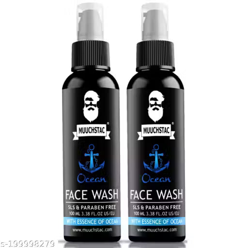 Muuchstac Ocean Face Wash 100ml Pack of 2 – Multi-Action Cleanser for Men