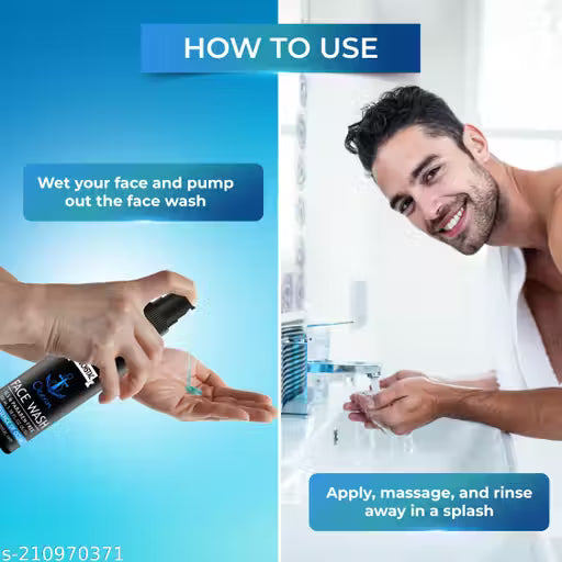 Muuchstac Ocean Face Wash 100ml Pack of 2 – Multi-Action Cleanser for Men
