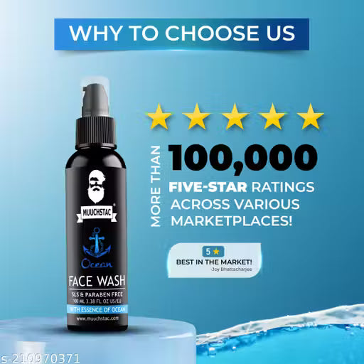 Muuchstac Ocean Face Wash 100ml Pack of 2 – Multi-Action Cleanser for Men