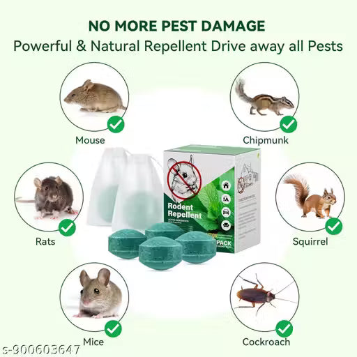 40-Pack Peppermint Rat Repellent for Car Engines & Home | No-Kill Formula