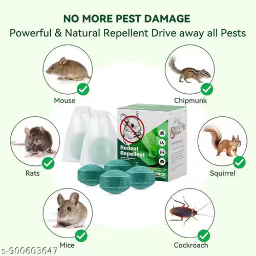 40-Pack Peppermint Rat Repellent for Car Engines & Home | No-Kill Formula