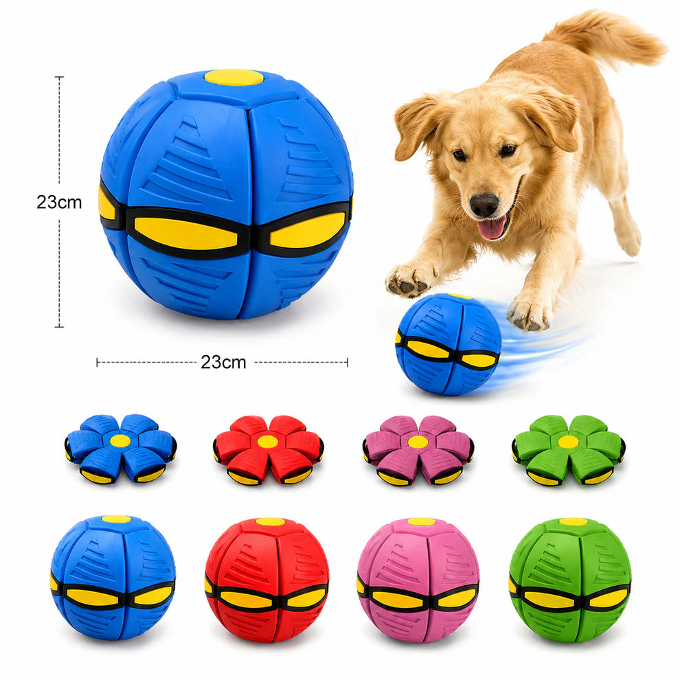 Magic UFO Transforming Disc Ball – Interactive LED Frisbee & Chase Toy for Kids & Pets